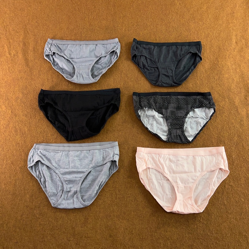 Hanes Womens 5/S Multicolor Breathable Cotton Tagless Hipster Panty 6 Pack NWT